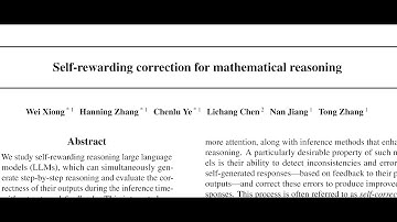 [QA] Self-rewarding correction for mathematical reasoning