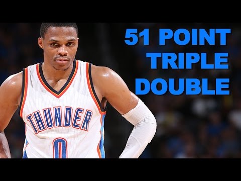 Westbrook Posts First 50+ Point Triple Double Since 1975