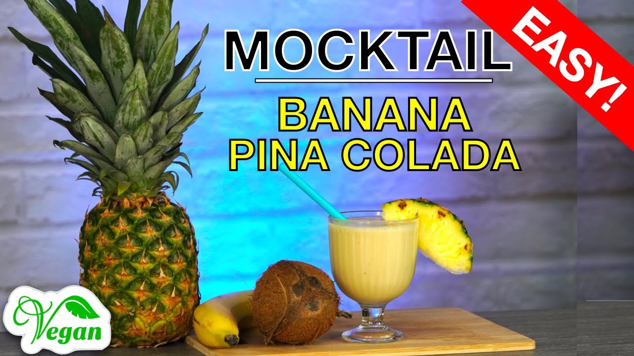 How to Make a Mocktail Banana Pina Colada drink recipe - YouTube