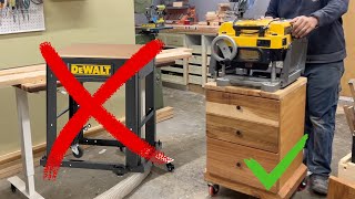 How I Built my Planer Cabinet/Cart for my Dewalt DW735 #diy #woodworking #DW735
