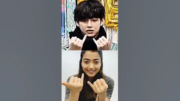 Taehyung & Rashmika finger tutting#taehyung#rashmikamandanna #bts