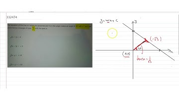 The equation of the line on which the perpendicular from the origin makes an angle of `30^@`