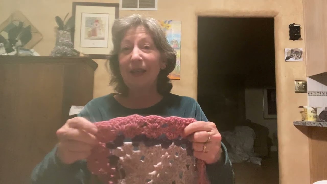 188: Finished Shawl- A Crochet Blanket and a Teddy