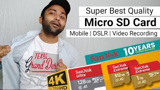 Best Micro SD Card | Best Micro SD Card For Smartphone | Android Phones | DSLR | 4k video