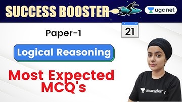 9:00 AM - JRF UGC NET Paper 1 | Logical Reasoning by Simranjit Kaur | Most Expected MCQ