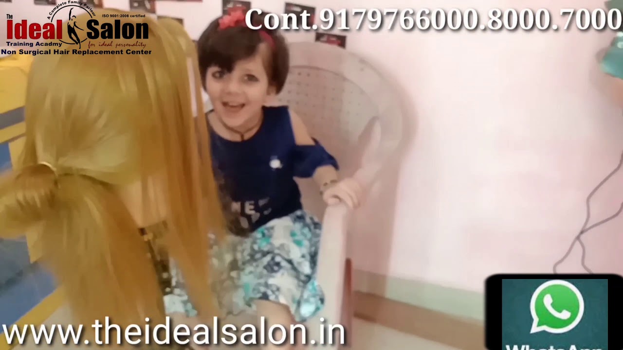Corona time under hair cut done by ideal salon bhopal - YouTube