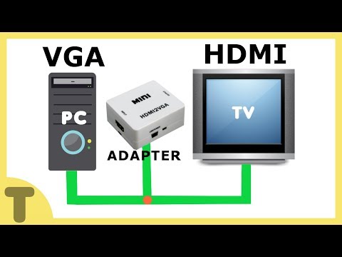 how-to-connect-pc-to-tv-using-vga-to-hdmi-adapter-!