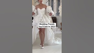 Are Detachable Sleeves The Hottest Wedding Trend of 2023?! #wedding #weddingshorts #weddingdress