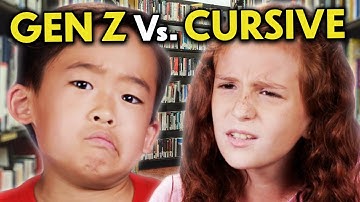 Can Gen Z Read And Write In Cursive? | Kids Vs. Cursive | Kids REACT