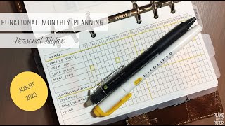 August 2020 Monthly Planning Set Up