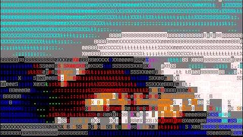 Sample mplayer terminal output with libcaca