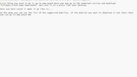 How to Download Flash Games From Websites