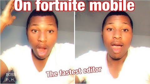 Fortnite Mobile Reacting to fastest editor I ever saw 😱🤯🤧