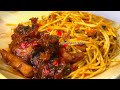 STIR FRY SPAGHETTI | chicken stir fry with pasta | Easy jollof spaghetti recipe- 20minutes