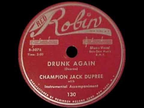 米78RPM/SP Champion Jack Dupree Drunk Again / Shim Sham Shimmy 130 RED ROBIN /00500 Champion Jack Dupree - Drunk Again / Shim Sham Shimmy RED