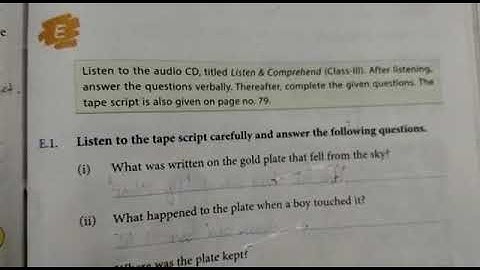 DAV nahan, class 3 ,English reader, unit 3(E) , tape script, The plate of Gold , ( part 2)