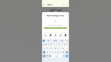 Seed video code "# 22 Fat Finger Error" today 11 December