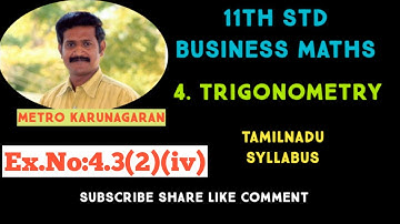 11th Std BM Ex.4.3(2)(iv) Express as product of sine and cosine iv)cos2A-cosA