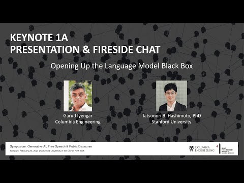 Keynote 1A: Opening up the Language Model Black Box (Generative AI, Free Speech, & Public Discourse)