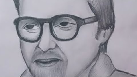 How to draw amitabh bachchan step by step // full sketch outline tutorial for beginners