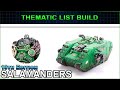 Salamanders fire trucks  thematic list build 10th edition warhammer 40k