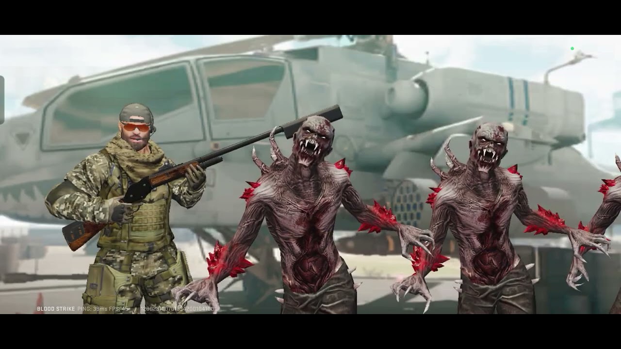 Aku main game blood strike mode zombie (perang epik)