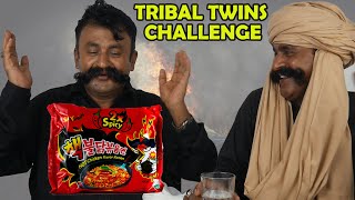 Tribal Twins Try Spicy Ramen Noodles Challenge