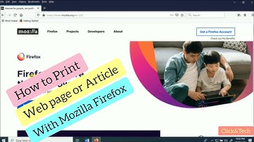 How to Print web page or Article with Mozilla Firefox web browser.