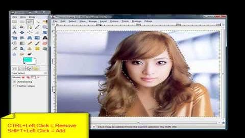 Change hair color with GIMP