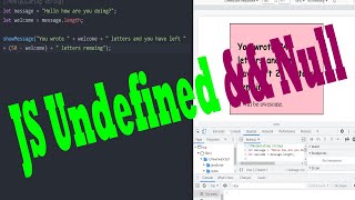 JAVASCRIPT TUTORIALS - NULL AND UNDEFINED VALUES #12