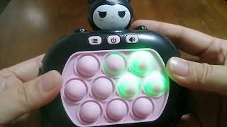 Satisfying ASMR + Unboxing and playing KUROMI speed push pop it game console #satisfyingvideo
