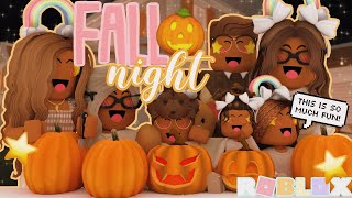 Family's FALL NIGHT Routine! *CARVING PUMPKINS* Roblox Bloxburg Roleplay
