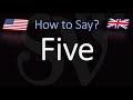 How to pronounce five correctly number 5  english american pronunciation