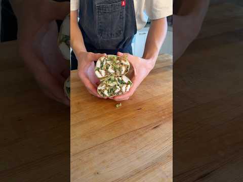 Chicken Caesar Wrap! Recipe linked in my bio!