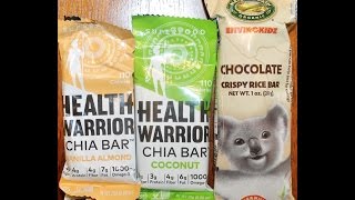 Nature’s Path Chocolate Crispy Rice Bar & Health Warrior Chia Bar: Vanilla Almond & Coconut Review