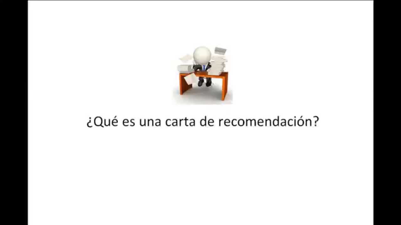 Modelo de carta de recomendación - YouTube