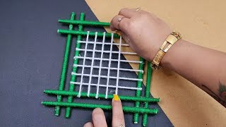 Unique homedecor idea using hair band and wool - easy diy - crafts - room decor idea