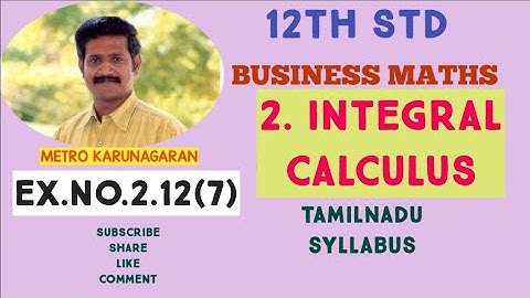 12th Std BM Ex.2.12(7) Integrate √ e^x dx is