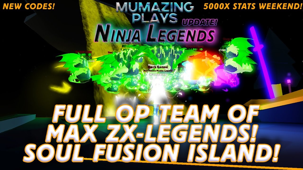 Full Op Team Of Max Z X Legend Pets Soul Fusion Island - roblox ninja legends update live preuzmi