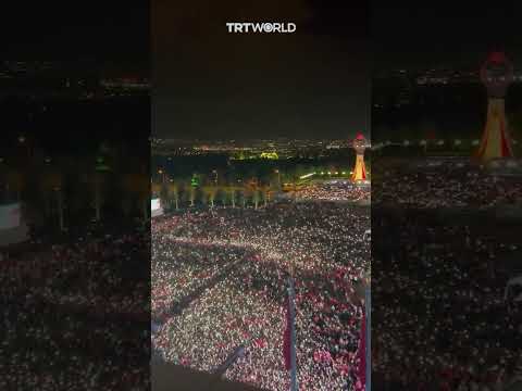 Thousands wait for Erdogan’s victory speech in Ankara
