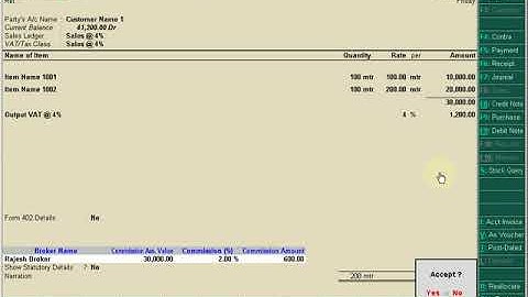 Broker Agent Commission Features in Tally ERP 9 with our TDL