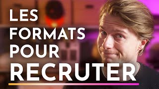 Les FORMATS VIDÉO pour RECRUTER !