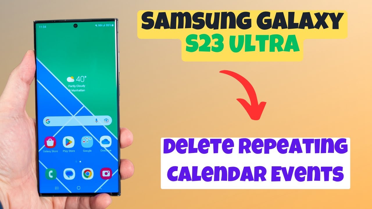 How to Delete Repeating/Recurring Calendar Events Samsung Galaxy S23