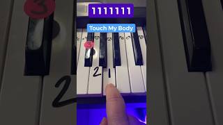 Touch My Body Piano Easy Tutorial By Maiah Carey #Piano #Pianotutorial #Shorts