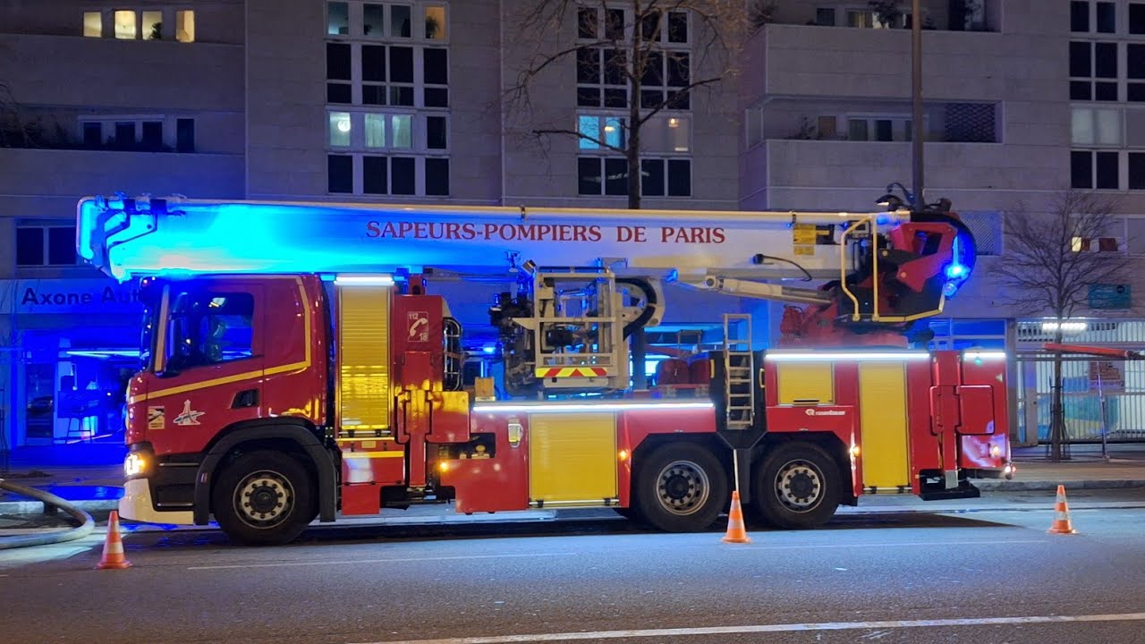 BSPP BEA 42 BEA 32 En urgence + FPT FPTL AR APPUI SANTÉ GELD .... Paris fire dept responding