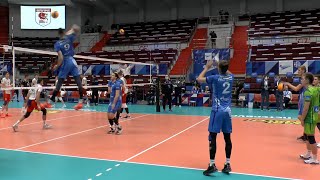 Volleyball. Attack hit. Russia. Zenit St. Petersburg vs Belogorye Belgorod