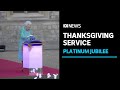 Royals attend Platinum Jubilee thanksgiving service after Queen pulls out | ABC News