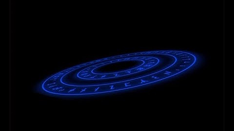 #p5js でルーン文字と円を描画してエフェクトを複数適用（グローエフェクト ＋ 文字を回転させるアニメーション ＋ 色の時間変化 ＋ WEBGLモードで 3D的な回転）