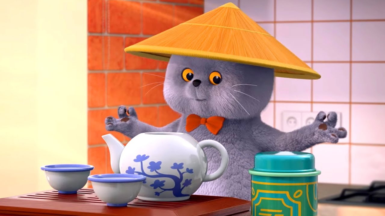 Кот Басик 😺 – Успокаивающий чай | Смешной мультик про умного кота - YouTube