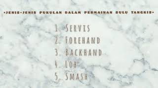 Jenis-jenis pukulan dalam permainan bulu tangkis